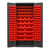 DURHAM 3500-138B-1795, Bin Cabinet, 14 gauge, 138 red bins