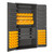 DURHAM 3501524RDR-95, Cabinet, 13 shelf, 52 yellow bins