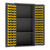 DURHAM 3501-DLP-PB-96-2S-95, 5-S Cabinet, 2 shelf, 96 yellow bins