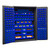 DURHAM 3502-186-5295, Bin Cabinet, 14 gauge, 186 blue bins