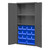 DURHAM 3602-BLP-14-2S-5295, Cabinet, 2 shelf, 14 blue bins