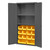 DURHAM 3602-BLP-14-2S-95, Cabinet, 2 shelf, 14 yellow bins