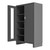 DURHAM 3703CXC-BLP4S-95, Electronic Cabinet, 4 shelf, 1 door