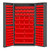 DURHAM DC-BDLP-132-1795, Bin Cabinet, 132 red bins, deep door