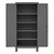 DURHAM HDC-243678-4S95, Cabinet, 24X36X78, 4 shelf, recessed