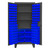 DURHAM HDC36-102-3S5295, Cabinet, 3 shelf, 102 blue bin, recess