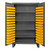 DURHAM HDC48-120-4S95, Cabinet, 4 shelves, 120 yellow bins