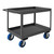 DURHAM RSC3-2436-2-3.6K-6PU-95, Stock cart, 2 shelves with high lips