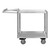 DURHAM SOPC1618302ALU5PU, Stainless Order Picking Cart, 2 shelves