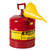 Safety Can for Flammables, Type I, Funnel, Flame Arrester, Red - 7150110