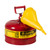 JUSTRITE 2.5 Gallon Steel Safety Can for Flammables, Type I, Funnel, Flame Arrester, Red - 7125110