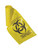 JUSTRITE 15 Gallon, Biohazard Waste Can Liner Bags for Linens, Pack of 100, Yellow - 05902