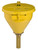 JUSTRITE Steel Drum Funnel for Flammables, 32" Flame Arrester, Self-Closing Cover, 2" Bung, Yellow - 08206