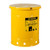 JUSTRITE 10 Gallon, Oily Waste Can, Hand Operated Cover, Yellow - 09311