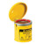 JUSTRITE 1 Quart Steel Bench Can, with Perforated Dasher Plate, Yellow - 10171