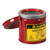 JUSTRITE 1 Quart Steel Bench Can, with Perforated Dasher Plate, Red - 10175