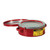 JUSTRITE 2 Quart Steel Bench Can, with Perforated Dasher Plate, Red - 10295