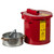 JUSTRITE 1 Gallon, Wash Tank With Basket for Small Parts Cleaning, Self-Close Cover with Fusible Link, Steel, Red - 27711