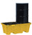 JUSTRITE 2 Drum Plastic Pallet, In-Line, With Drain, EcoPolyBlend™, Yellow - 28624
