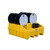 JUSTRITE Drum Management System Base Module, Dispensing Well, Forklift Channels, Polyethylene, Yellow - 28666