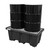 2 Drum Nestable Spill Pallet, Black (5222-BD)