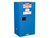 JUSTRITE 15 Gallon, 1 Shelf, 1 Door, Self Close, Hazardous Material Cabinet, Sure-Grip® EX Compac, Royal Blue - 861528