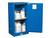 JUSTRITE 15 Gallon, 1 Shelf, 1 Door, Self Close, Hazardous Material Cabinet, Sure-Grip® EX Compac, Royal Blue - 861528