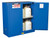 JUSTRITE 30 Gallon, 1 Shelf, 2 Doors, Self Close, Hazardous Material Cabinet, Sure-Grip® EX, Royal Blue - 863028