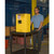 JUSTRITE 1 Door, Manual Close, Mini Transportable Flammable Cabinet for Aerosols, Sure-Grip® EX, Yellow - 890200