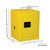 JUSTRITE 4 Gallon, 1 Shelf, 1 Door, Manual Close, Flammable Cabinet, Sure-Grip® EX Countertop, Yellow - 890400