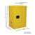 JUSTRITE 12 Gallon, 1 Shelf, 1 Door, Manual Close, Flammable Cabinet, Sure-Grip® EX Compac, Yellow - 891200