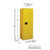 JUSTRITE 22 Gallon, 3 Shelves, 1 Door, Manual Close, Flammable Cabinet, Sure-Grip® EX Slimline, Red - 892201
