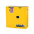 JUSTRITE 30 Gallon, 1 Shelf, 2 Doors, Manual Close, Flammable Cabinet, Sure-Grip® EX, Yellow - 893000