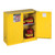 JUSTRITE 30 Gallon, 1 Shelf, 2 Doors, Self Close, Flammable Cabinet, Sure-Grip® EX, Yellow - 893020