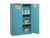 JUSTRITE 30 Gallon, 1 Shelf, 2 Doors, Manual Close, Corrosives/Acid Steel Safety Cabinet, Sure-Grip® EX, Blue - 893302