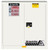 JUSTRITE 30 Gallon, 1 Shelf, 2 Doors, Manual Close, 35"H Flammable Cabinet, Sure-Grip® EX, White - 893305