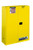 JUSTRITE 60 Gallon, 5 Shelves, 2 Doors, Self Close, Paint Safety Cabinet, Sure-Grip® EX, Yellow - 894530