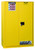 JUSTRITE 60 Gallon, 5 Shelves, 1 Bi-Fold Self-Close Door, Paint Safety Cabinet, Sure-Grip® EX, Yellow - 894590