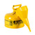 JUSTRITE 1 Gallon Steel Safety Can for Diesel, Type I, Funnel, Flame Arrester, Yellow - 7110210