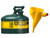 JUSTRITE 1 Gallon Steel Safety Can for Oil, Type I, Funnel, Flame Arrester, Green - 7110410