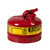 JUSTRITE 2 Gallon Steel Safety Can for Flammables, Type I, Flame Arrester, Red - 7120100