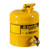 JUSTRITE 5 Gallon Steel Safety Can for Laboratories, Type I, Bottom Brass Flow-Control Faucet, Yellow - 7150240