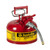 JUSTRITE 1 Gallon, 5/8" Metal Hose, Steel Safety Can for Flammables, Type II, AccuFlow, Red - 7210120