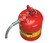 JUSTRITE 5 Gallon, 1" Metal Hose, Steel Safety Can for Flammables, Type II, AccuFlow™, Red - 7250130