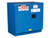 JUSTRITE 22 Gallon, 1 Shelf, 2 Doors, Self-Close, Hazardous Material Cabinet, ChemCor® Under Counter, Royal Blue - 8623282