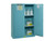 JUSTRITE 45 Gallon, 2 Shelves, 2 Doors, Manual Close, Corrosives/Acids Safety Cabinet, ChemCor®, Blue - 8945022