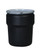 EAGLE 10 Gallon, Metal Lever-Lock, Lab Pack Open Head Plastic Barrel Drum, Black - 1609MBLK
