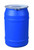 EAGLE 55 Gallon, Metal Bolt Ring, Lab Pack Open Head Plastic Barrel Drum with 2x2" Bung Holes, Blue - 1656MBBRBG2