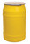 EAGLE 55 Gallon, Metal Lever-Lock, Lab Pack Salvage Plastic Drum Barrel with 2x2" Bung Holes, Yellow - 1656MBG2