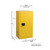 EAGLE 16 Gallon, 1 Shelf, 1 Door, Self Close, Flammable Liquid Cabinet, Space Saver, Yellow - 1905X